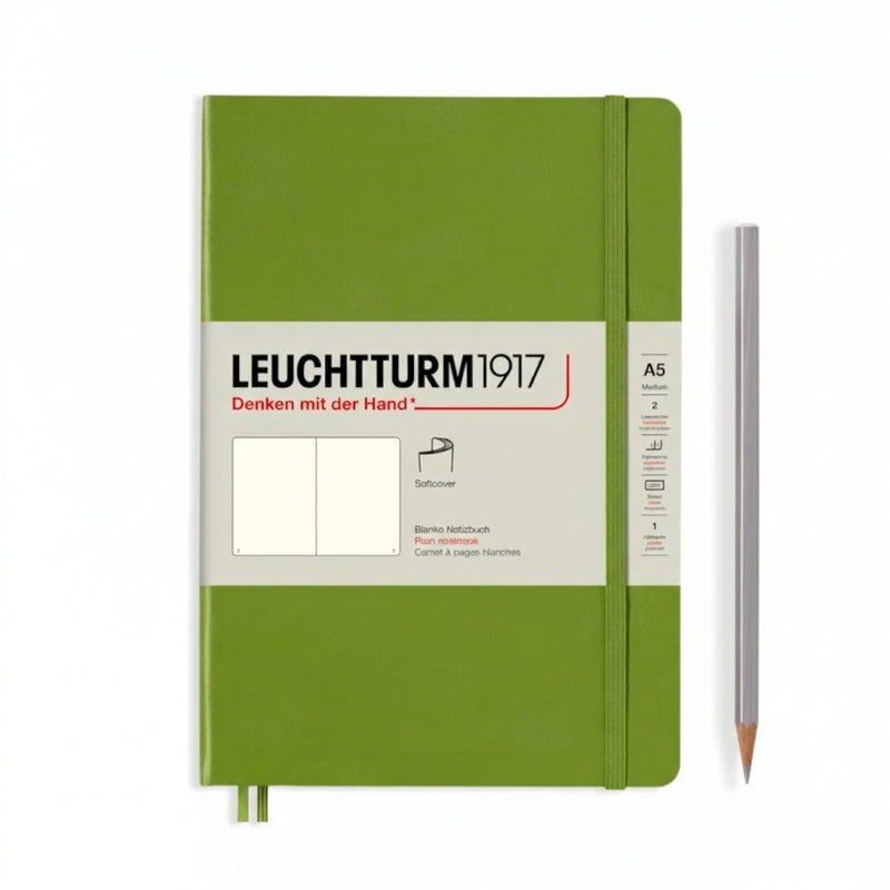 Leuchtturm1917 Softcover Notebook Medium (A5), Plain - Moss