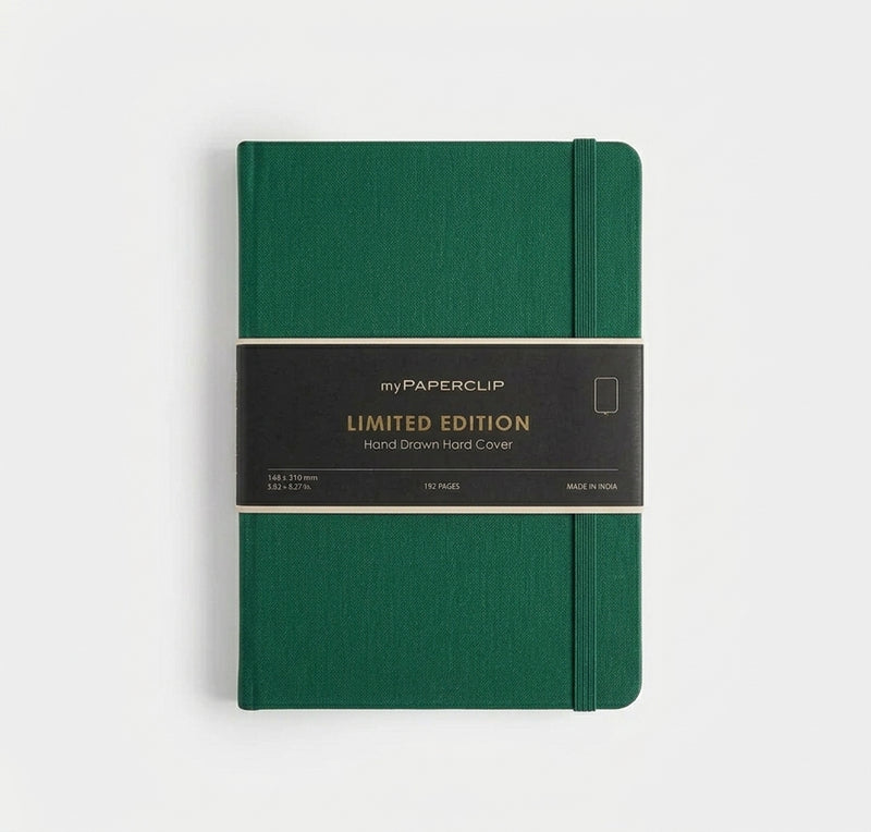 myPAPERCLIP Limited Edition Hardcover A5 Notebook - Leaf Green - Plain