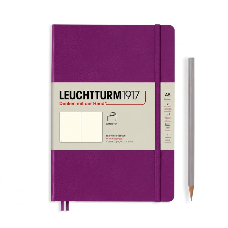 Leuchtturm1917 Softcover Notebook Medium (A5), Plain - Burgundy