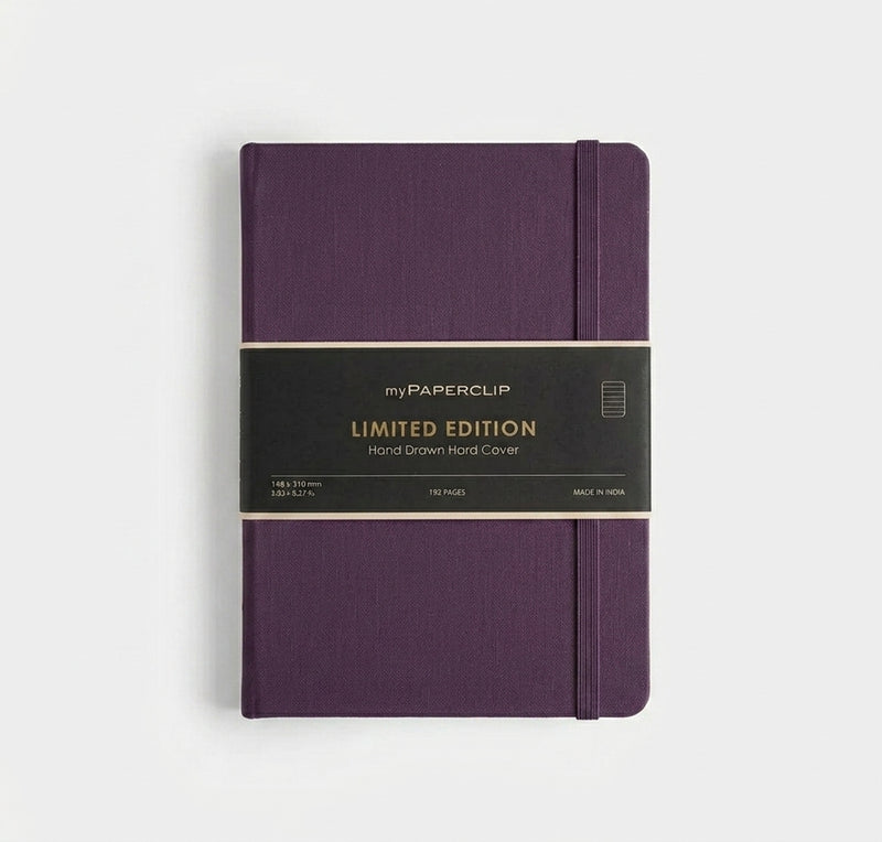 myPAPERCLIP Limited Edition Hardcover A5 Notebook - Blackberry - Plain
