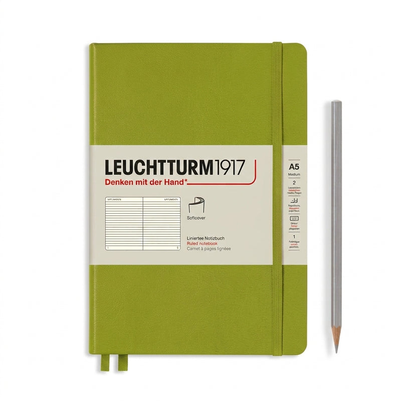 Leuchtturm1917 Softcover Notebook Medium (A5), Ruled - Moss