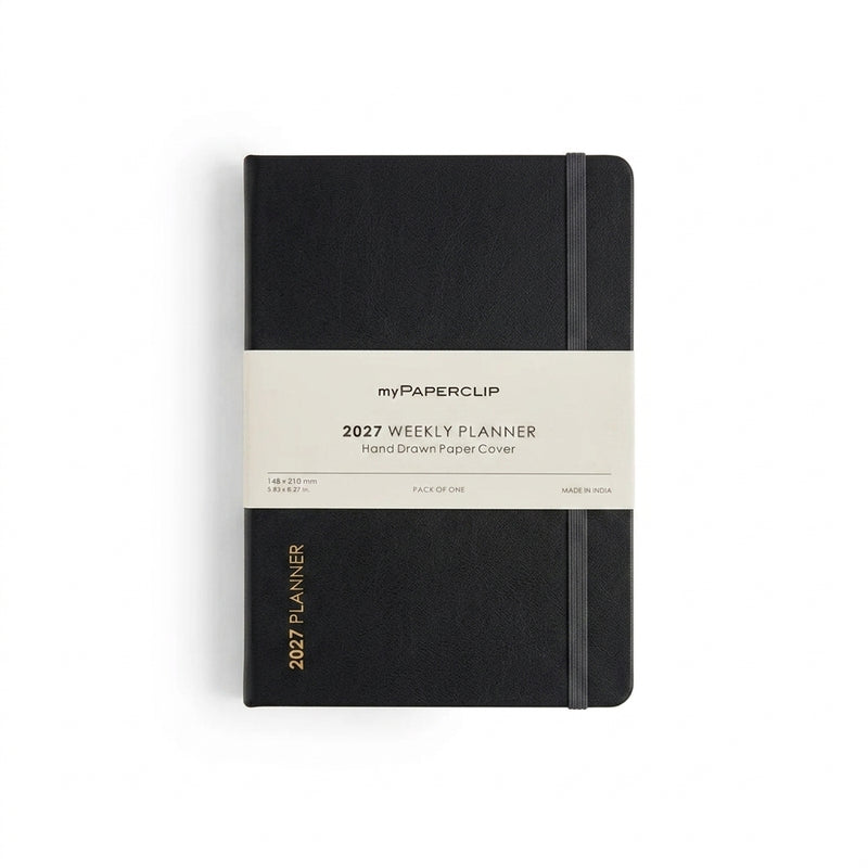 myPAPERCLIP 2027 Weekly Planner Softcover D1 - Black