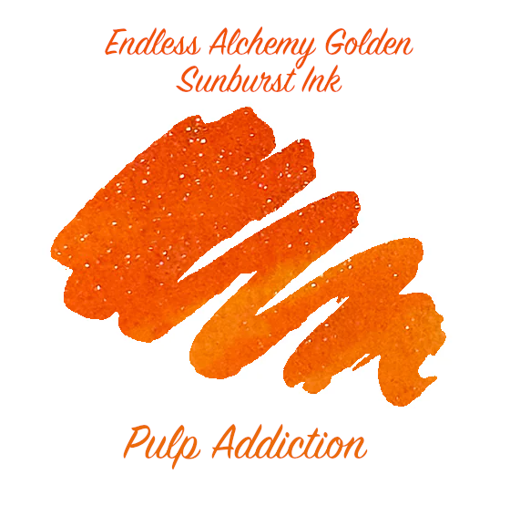 Endless Alchemy Fountain Pen Ink - Stardust Golden Sunburst 2ml Ink Sample