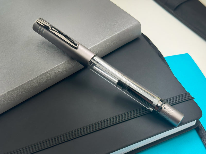 Monteverde MP1 Lock-It Piston Technology Fountain Pen - Coal Grey