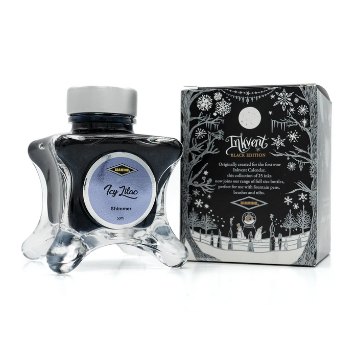 Diamine Black Edition Ink - Icy Lilac Shimmering