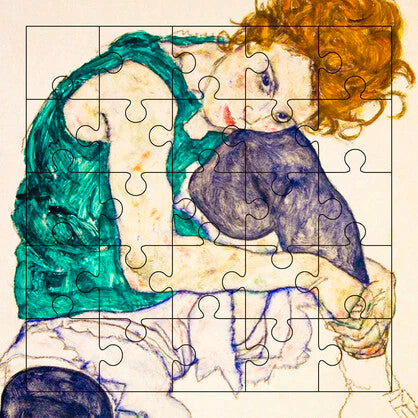Ikonink Seated Women Master Puzzle Card