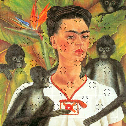 Ikonik Self Portrait with Monkeys Master Puzzle Card