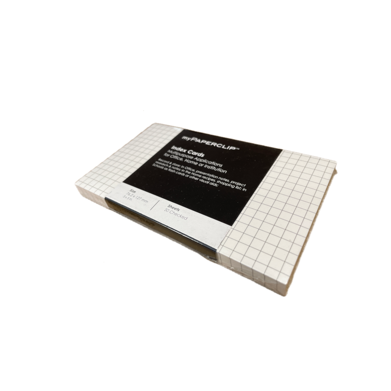 myPAPERCLIP Index Cards - White (Pack of 50) - Small
