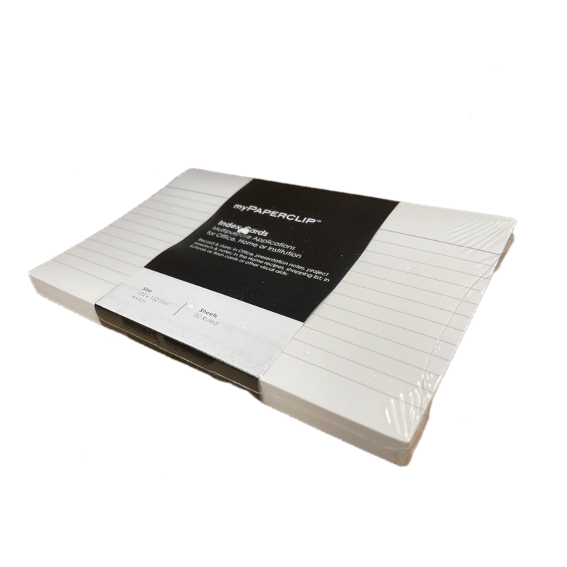 myPAPERCLIP Index Cards - White (Pack of 50)