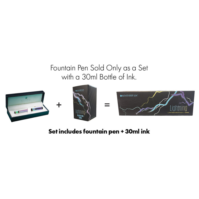 Monteverde Innova Formula M Fountain Pen & Ink Set - 25th Anniversary Limited Edition Lightning