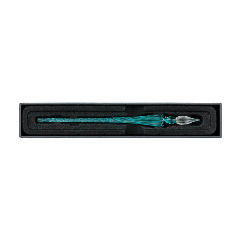 Jacques Herbin Round Glass Dip Pen - Turquoise