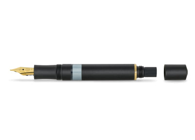 Kaweco AL Sport Piston Fountain Pen Set - Black/Gold