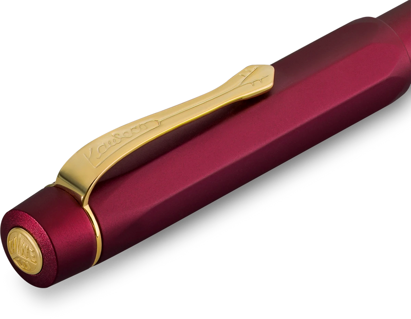 Kaweco Piston Sport AL Fountain Pen and Ink Gift Set - Burgundy/Gold [PRE-ORDER]