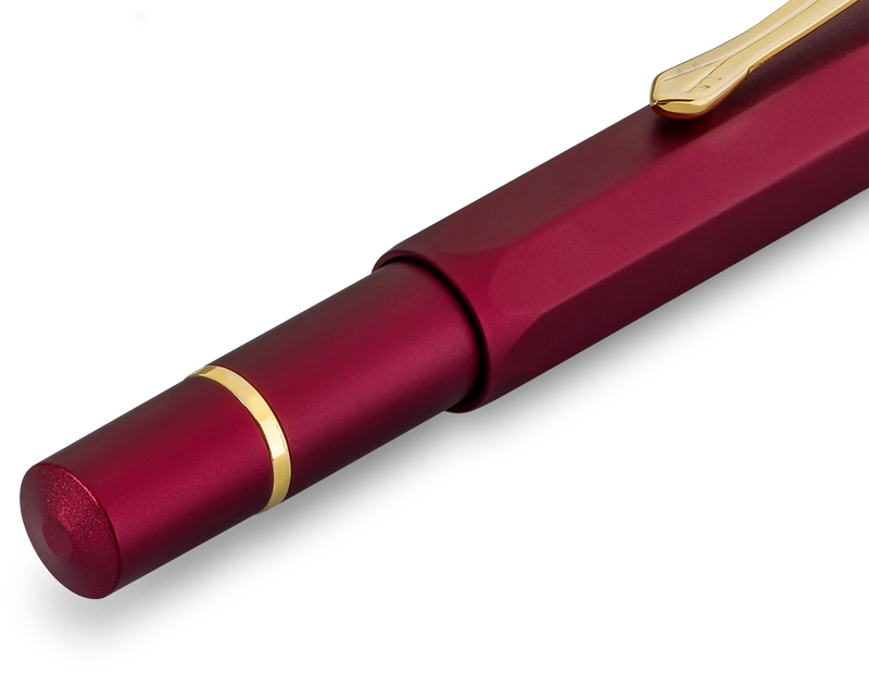 Kaweco Piston Sport AL Fountain Pen and Ink Gift Set - Burgundy/Gold [PRE-ORDER]