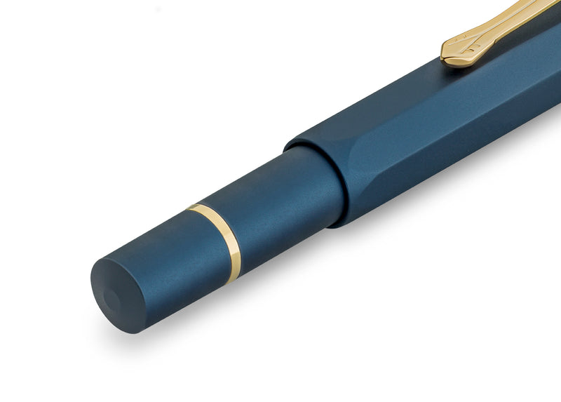 Kaweco Piston Sport AL Fountain Pen and Ink Gift Set - Navy/Gold