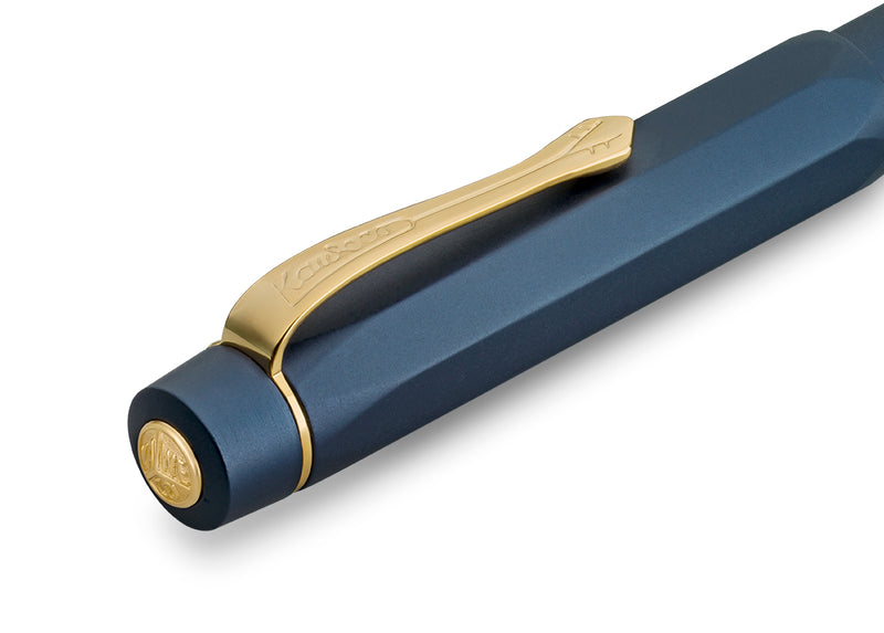 Kaweco Piston Sport AL Fountain Pen and Ink Gift Set - Navy/Gold