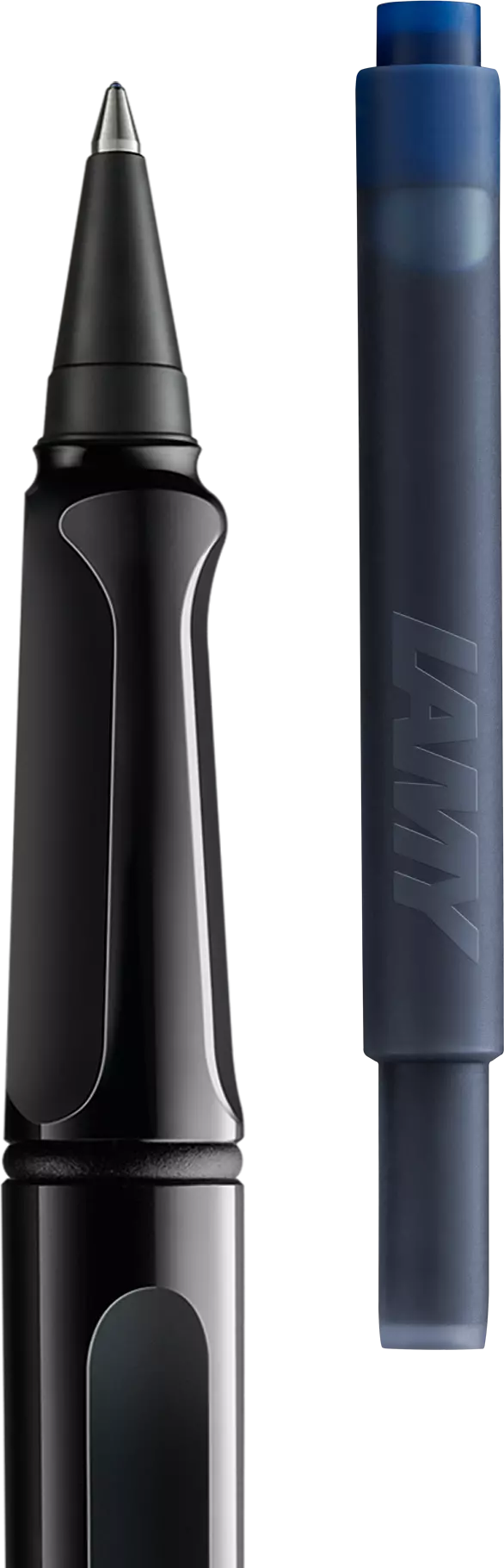 Lamy Safari Ink Cartridge Rollerball Pen - Glossy Black