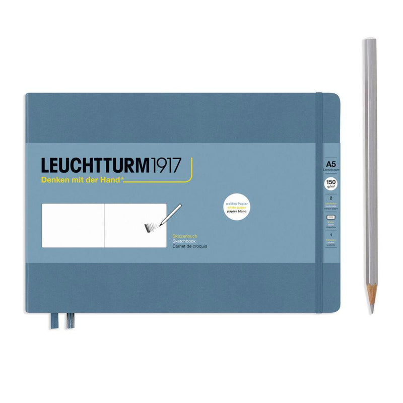 Leuchtturm1917 Sketchbook Medium Landscape (A5) - Stone Blue