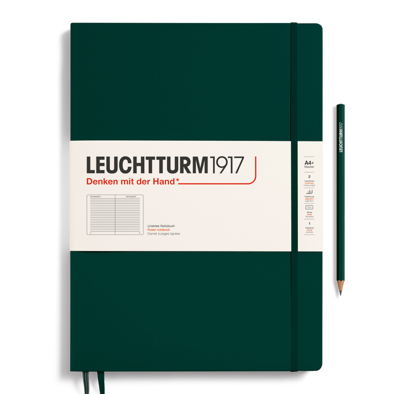 Leuchtturm1917 Notebook Master Slim (A4+), Ruled - Forest Green