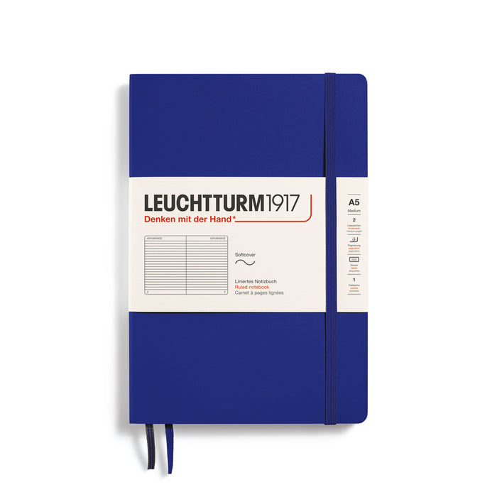 Leuchtturm1917 Notebook Softcover Medium (A5), 123 Pages, Ink