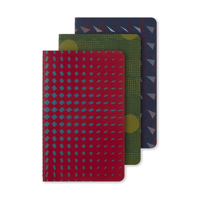 Moleskine Cahier Notebook - Green/Blue/Red, Ruled, Large (Set of 3)