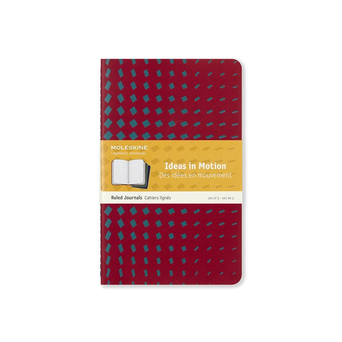 Moleskine Cahier Notebook - Green/Blue/Red, Ruled, Large (Set of 3)