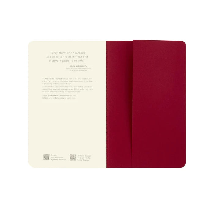 Moleskine Cahier Notebook - Green/Blue/Red, Ruled, Large (Set of 3)