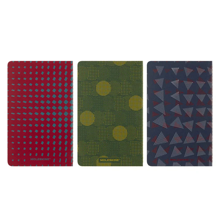 Moleskine Cahier Notebook - Green/Blue/Red, Ruled, Large (Set of 3)