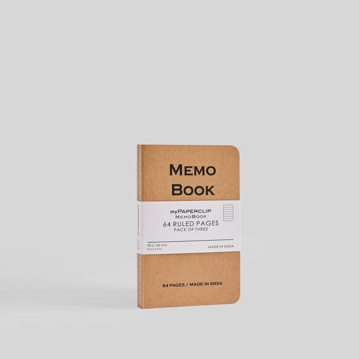 myPAPERCLIP Memo Book A6 Notebook (Pack of 3)