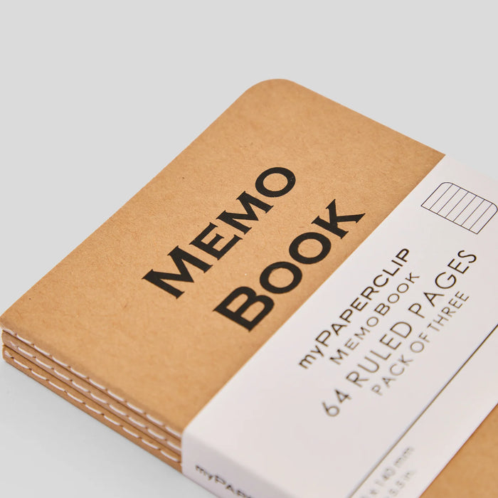 myPAPERCLIP Memo Book A6 Notebook (Pack of 3)
