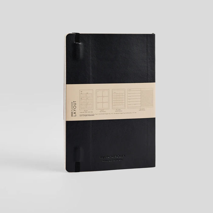 myPAPERCLIP R2 Weekly 2025 Planner - A5, Vegan Leather Softcover