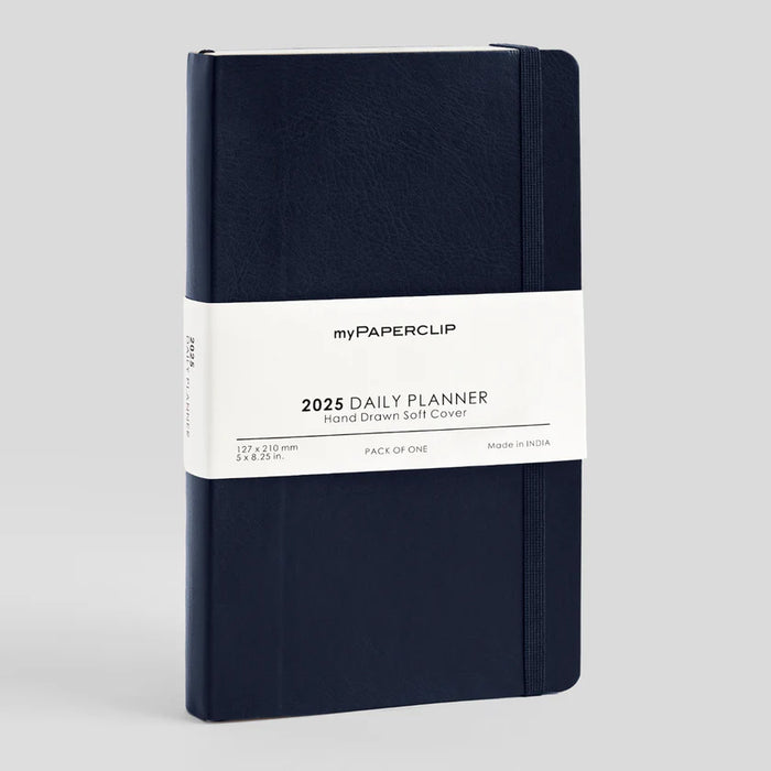 myPAPERCLIP M2 Daily 2025 Planner - A5 Slim, Vegan Leather Softcover