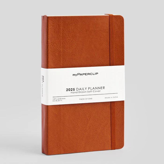 myPAPERCLIP M2 Daily 2025 Planner - A5 Slim, Vegan Leather Softcover