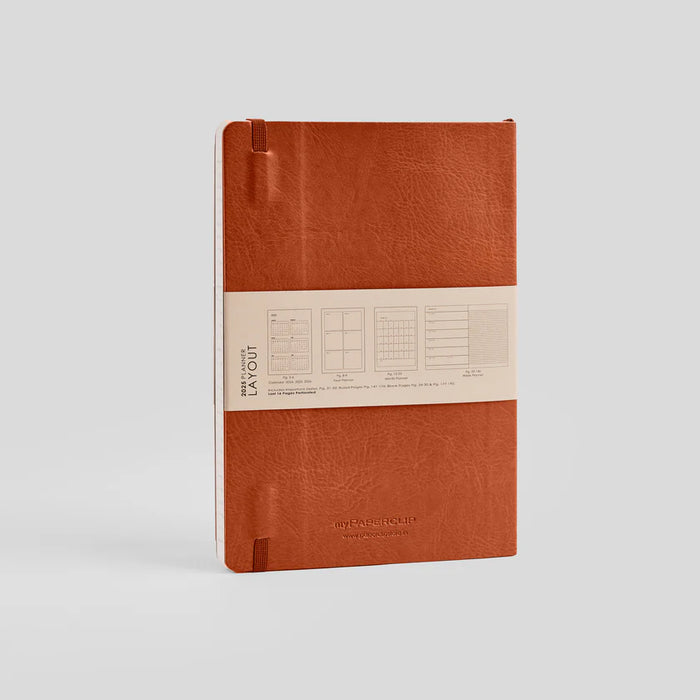 myPAPERCLIP R2 Weekly 2025 Planner - A5, Vegan Leather Softcover