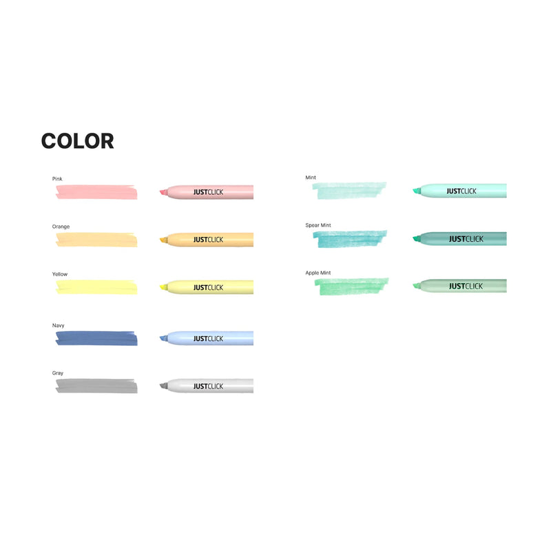Morris JUSTCLICK Retractable MRH-205 Highlighter S – Mild Mint
