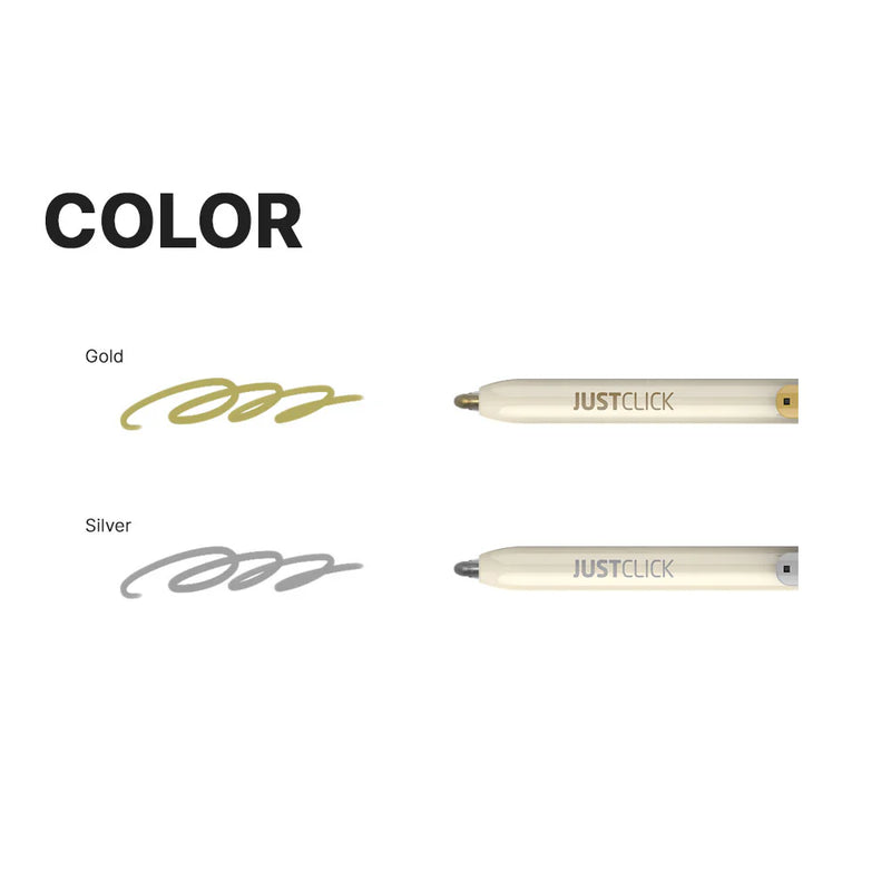 Morris JUSTCLICK Retractable Metallic Marker S – Silver 1.0mm