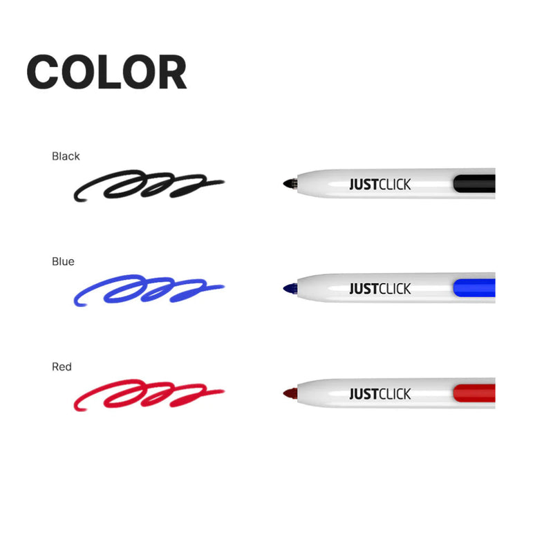 Morris JUSTCLICK Retractable Whiteboard Marker M – Blue 2.0mm
