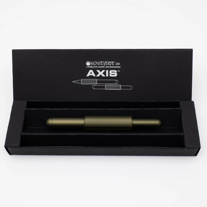 Monteverde Axis Fountain Pen - Matte Olive