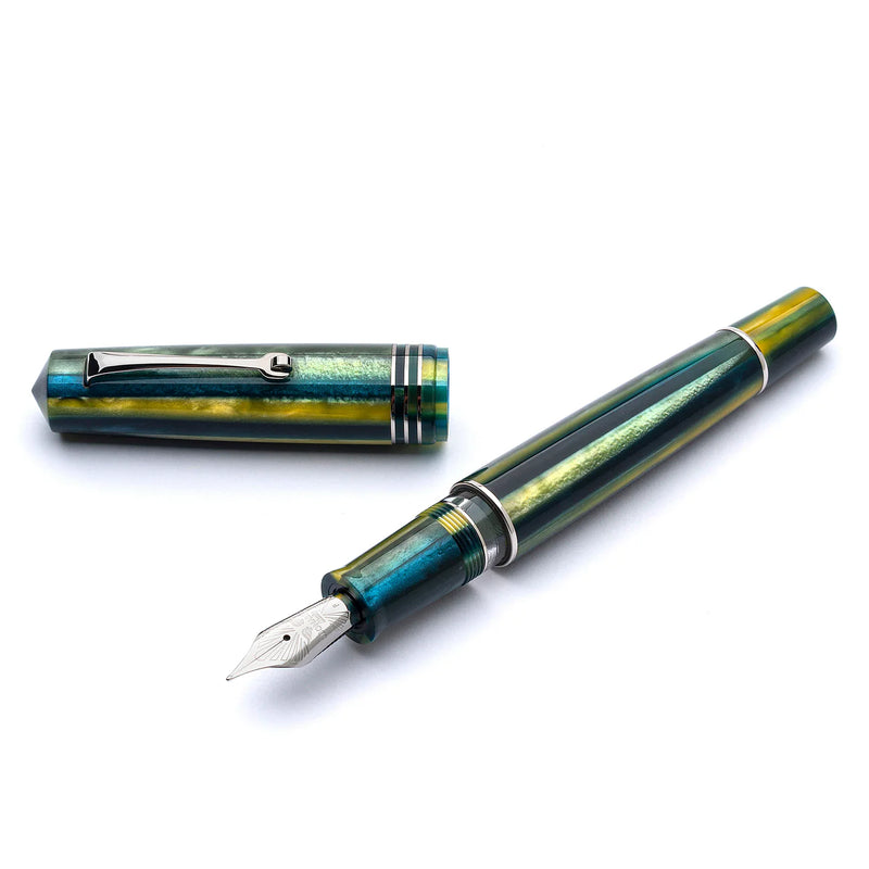 Leonardo Officina Italiana Momento Zero Grande 2.0 Fountain Pen - Baobab, Silver Trim