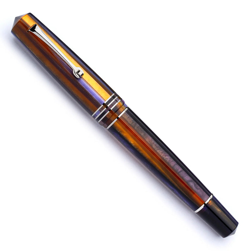 Leonardo Officina Italiana Momento Zero Grande 2.0 Fountain Pen - Anemone, Silver Trim