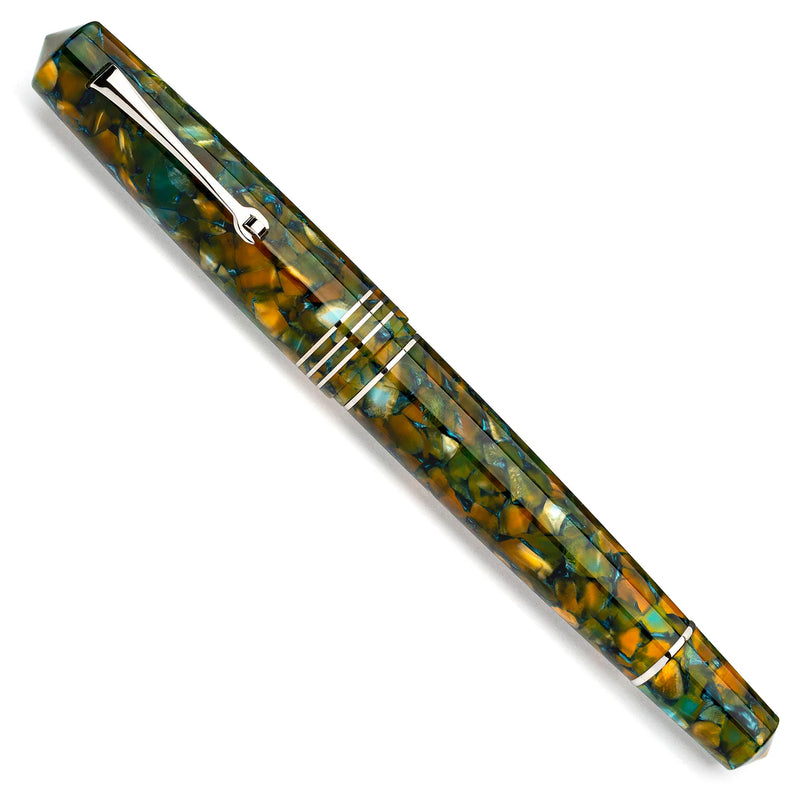 Leonardo Officina Italiana Momento Zero Grande 2.0 Fountain Pen - Girasole, Silver Trim