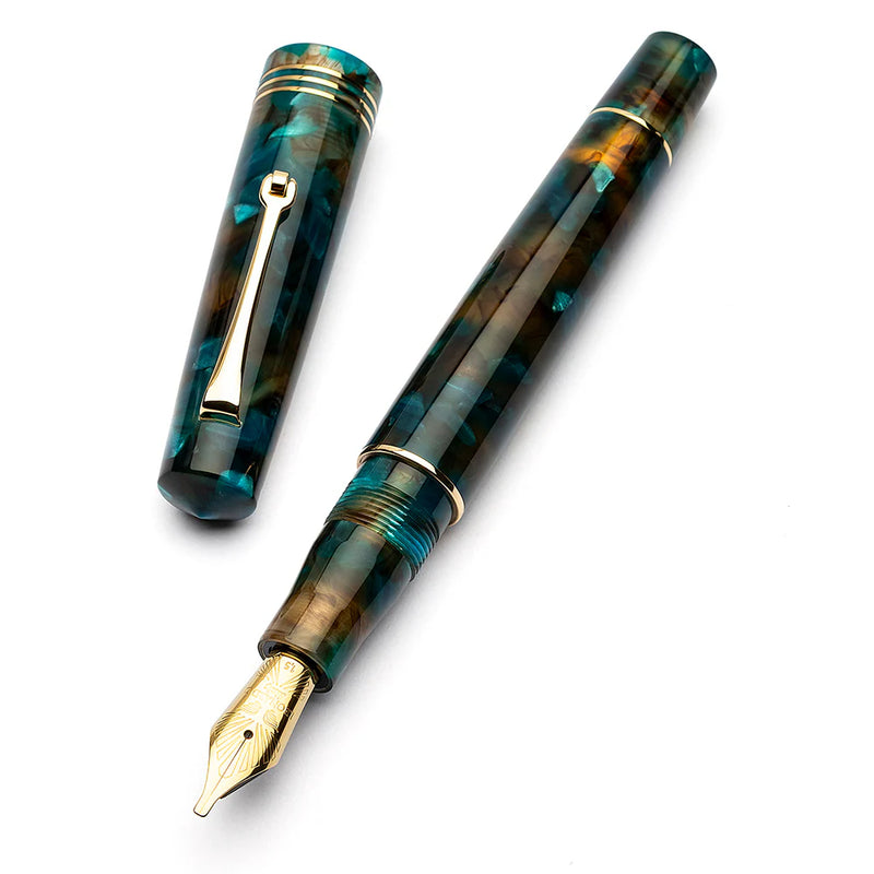 Leonardo Officina Italiana Momento Zero Fountain Pen - Pausilya, Gold Trim
