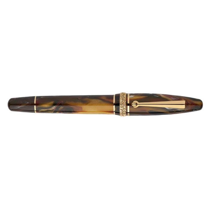 Maiora Ogiva Golden Age Fountain Pen - Fire - Gold Trim - Fine