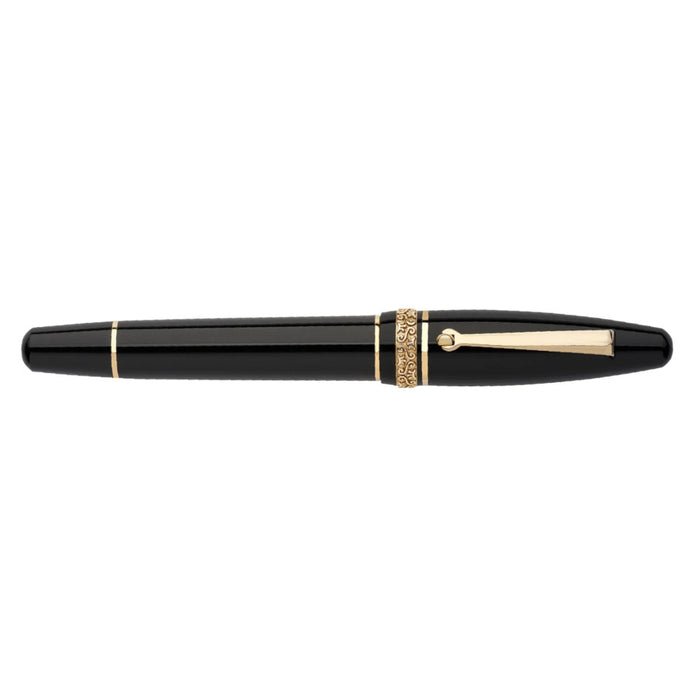 Maiora Ogiva Golden Age Fountain Pen - Nera - Gold Trim - Medium