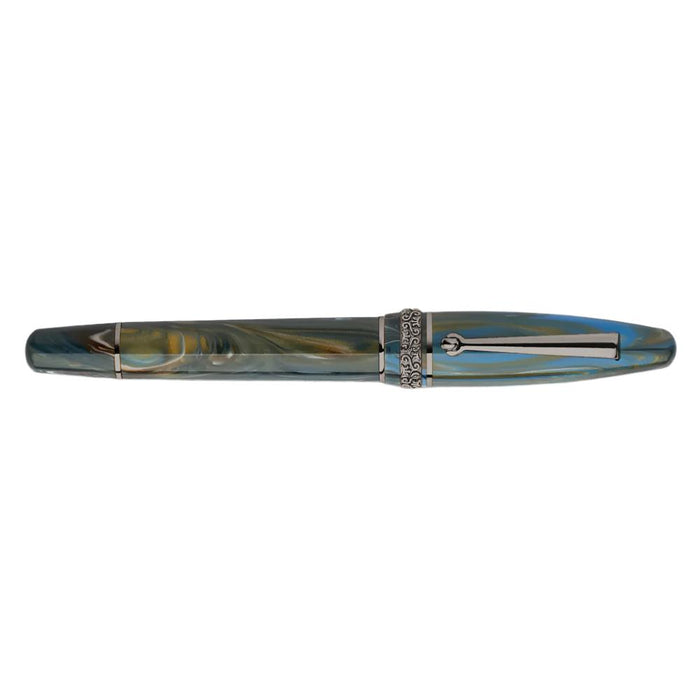 Maiora Ogiva Golden Age Fountain Pen - Wind - Ruthenium Trim - Medium