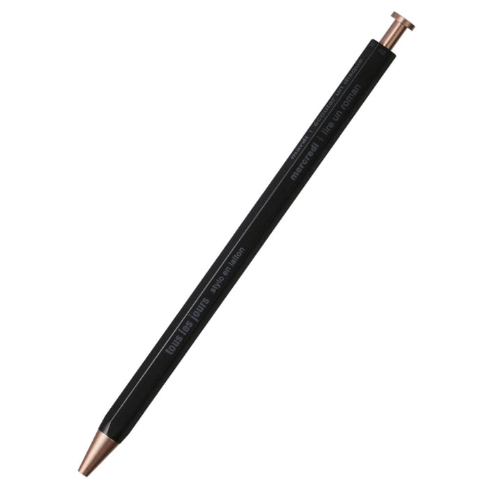 Mark's Tokyo Edge Gel Brass Ballpoint Pen - tous les jours - Black