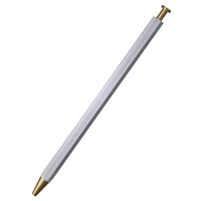 Mark's Tokyo Edge Gel Brass Ballpoint Pen - tous les jours - White