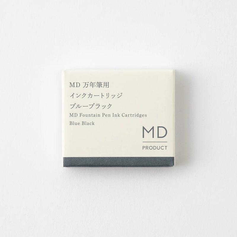Midori MD Fountain Pen Ink Cartridges - Blue Black (6 Pack)