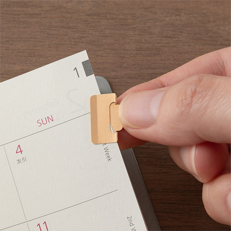 Midori Notebook Index Clips - Copper, Small (Pack of 8)