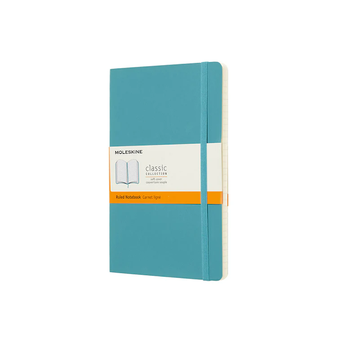 Moleskine Classic Large (A5) Softcover Notebook - Reef Blue — Pulp ...